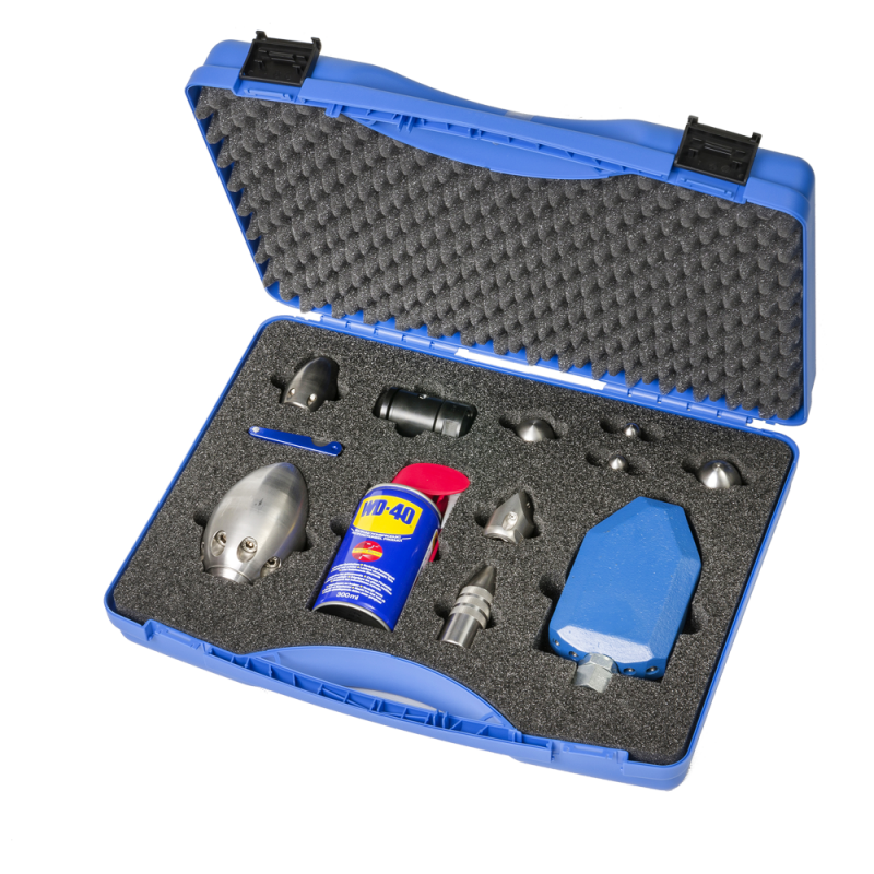 Profi set jetting nozzles 1/2"in tool case