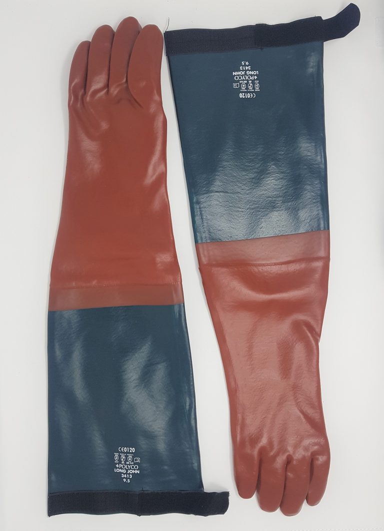 Long John Arm Length PVC Gauntlets 64cm.
