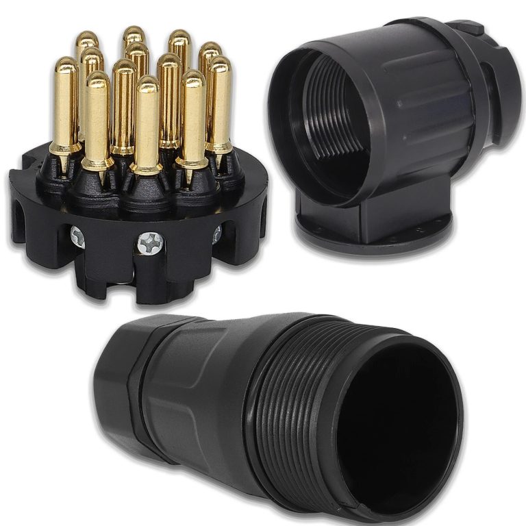 13-Pin Caravan Conversion Plug, Twin Cable Entry.