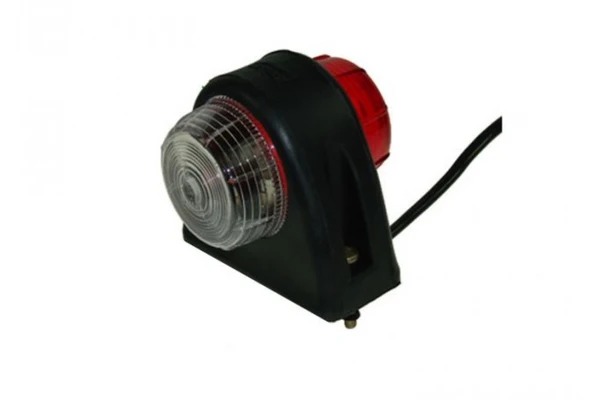Red/White Outline Rubber Side Marker Lamp 12v