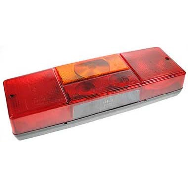 Rear Rectangular 12v, 5 Function Lamp. Stop, Tail, Fog, Indicator & No Plate. Near Side