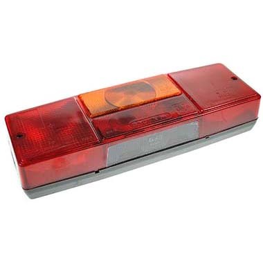 Rear Rectangular 12v 5 Function Lamp. Stop, Tail, Fog, Indicator, No Plate. Off Side